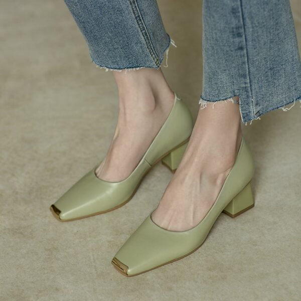 Chiko Sala Square Toe Block Heels Pumps