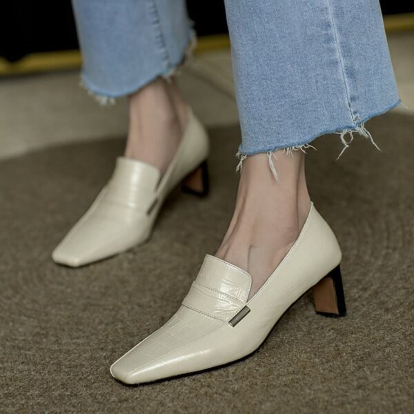 Chiko Sameera Square Toe Chunky Heels Loafer