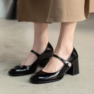 Chiko Taja Square Toe Block Heels Pumps