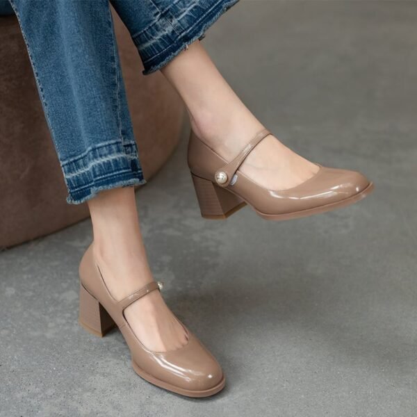 Chiko Taja Square Toe Block Heels Pumps - Image 2