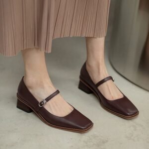 Chiko Tajah Square Toe Block Heels Pumps