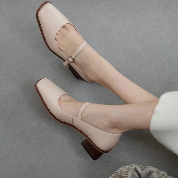Chiko Tajah Square Toe Block Heels Pumps - Image 2