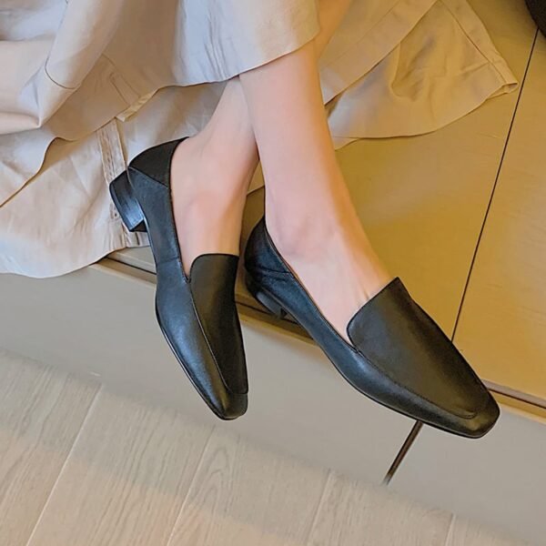 Chiko Tamanna Square Toe Block Heels Loafer