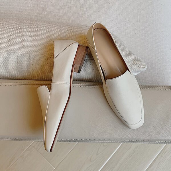 Chiko Tamanna Square Toe Block Heels Loafer - Image 2
