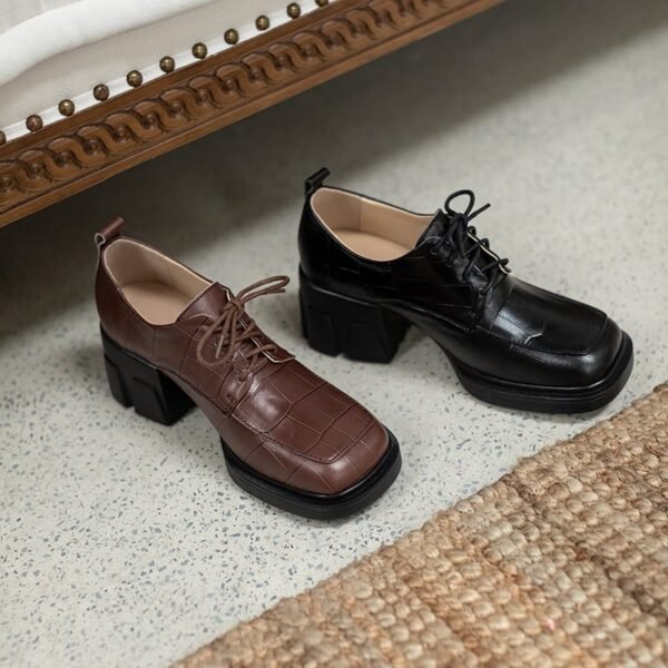 Chiko Kavita Square Toe Block Heels Oxford