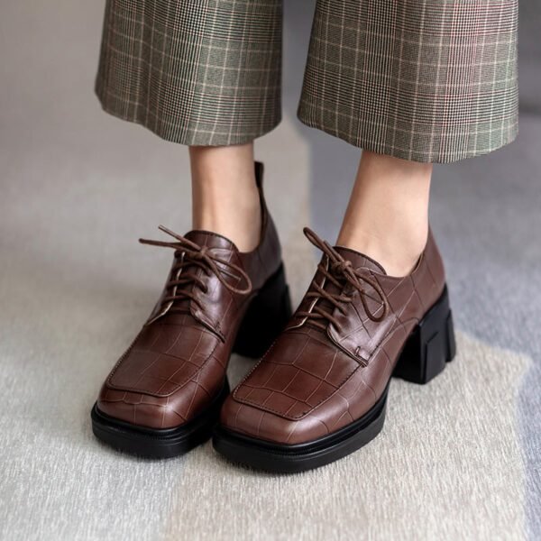 Chiko Kavita Square Toe Block Heels Oxford - Image 2