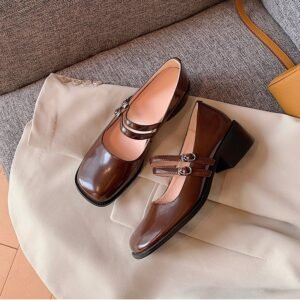Chiko Bina Square Toe Block Heels Pumps