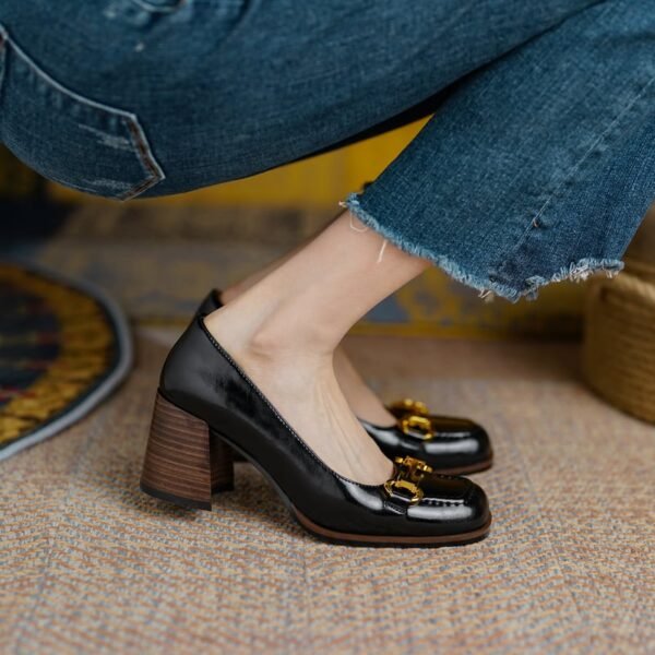 Chiko Celestina Square Toe Block Heels Pumps - Image 2