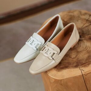 Chiko Ceres Square Toe Block Heels Loafer