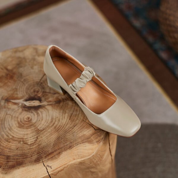 Chiko Cesara Square Toe Block Heels Pumps - Image 2