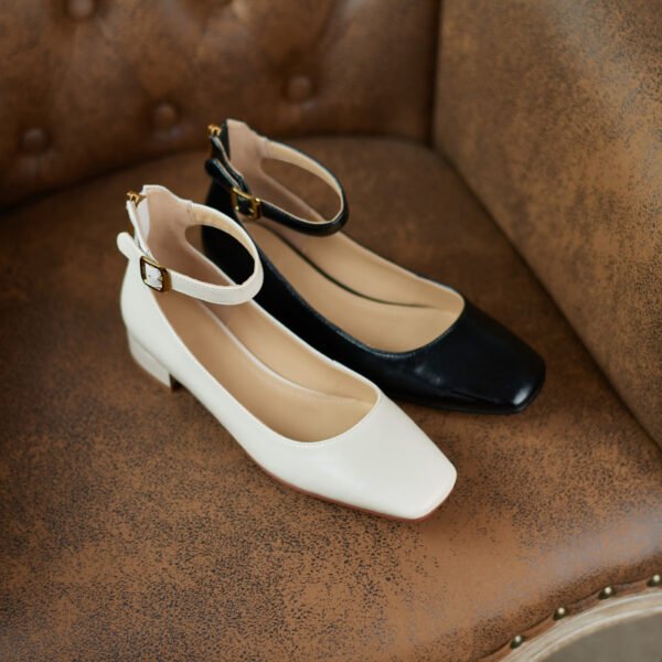 Chiko Custodia Square Toe Block Heels Pumps - Image 2