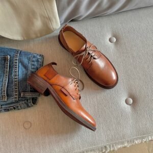Chiko Donvina Round Toe Block Heels Oxford