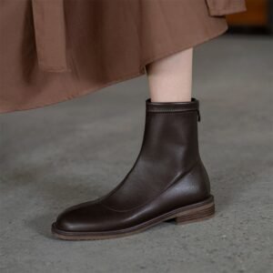 Chiko Colomba Square Toe Block Heels Boots
