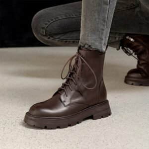 Chiko Elida Round Toe Block Heels Boots