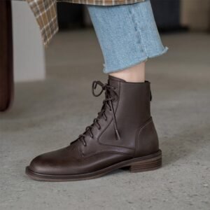 Chiko Erma Round Toe Block Heels Boots