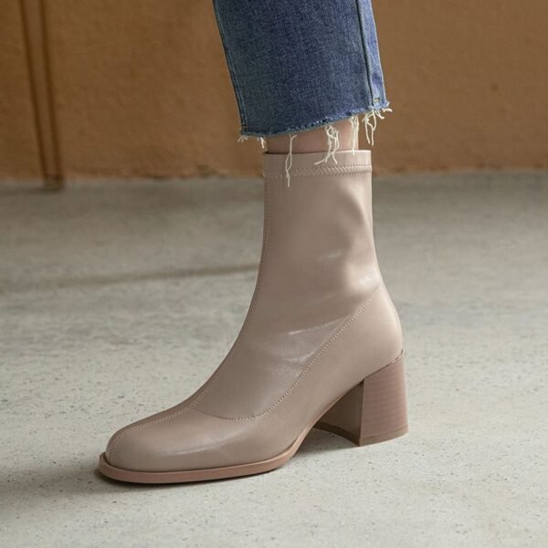 Chiko Gioconda Round Toe Block Heels Boots