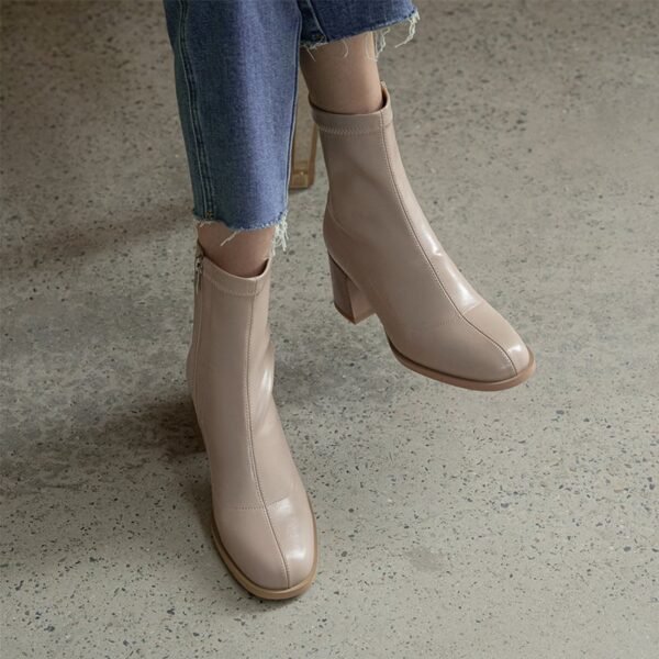 Chiko Gioconda Round Toe Block Heels Boots - Image 2