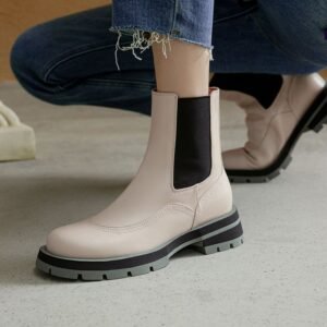 Chiko Gloria Round Toe Block Heels Boots