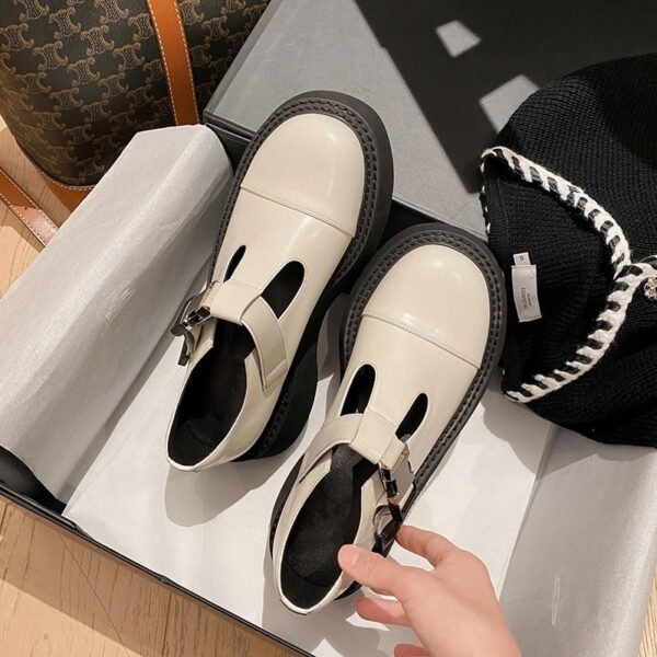 CHIKO Veridiana Round Toe Block Heels T-Strap Shoes - Image 2