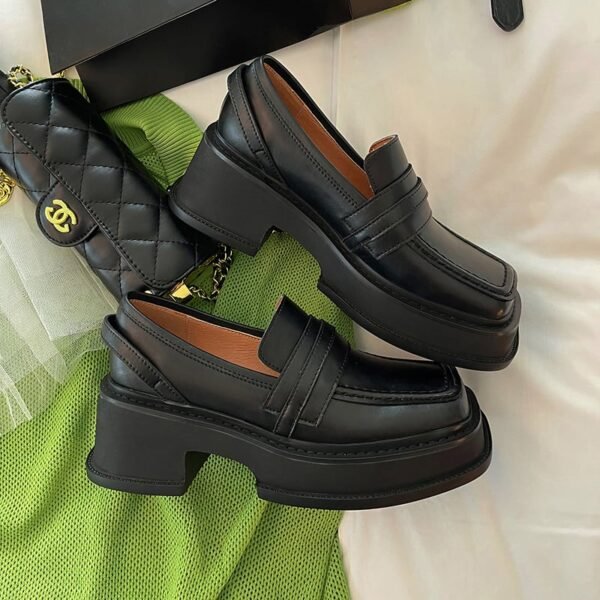 CHIKO Dezba Square Toe Block Heels Loafers Shoes - Image 2