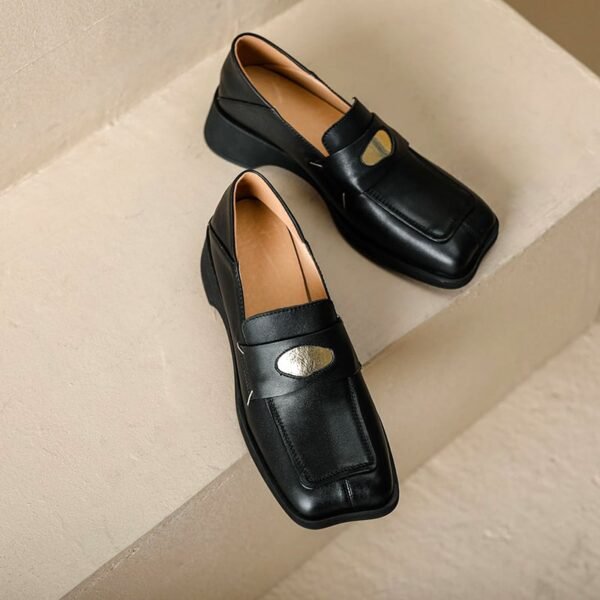 CHIKO Vickie Square Toe Block Heels Loafers Shoes