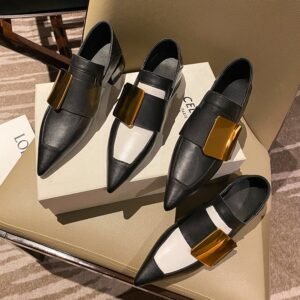 CHIKO Trycia Pointy Toe Block Heels Loafers Shoes