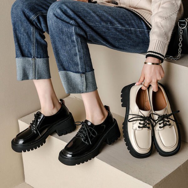 CHIKO Vicky Round Toe Block Heels Oxfords Shoes - Image 2