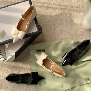 CHIKO Magena Pointy Toe Block Heels Mary Jane Shoes