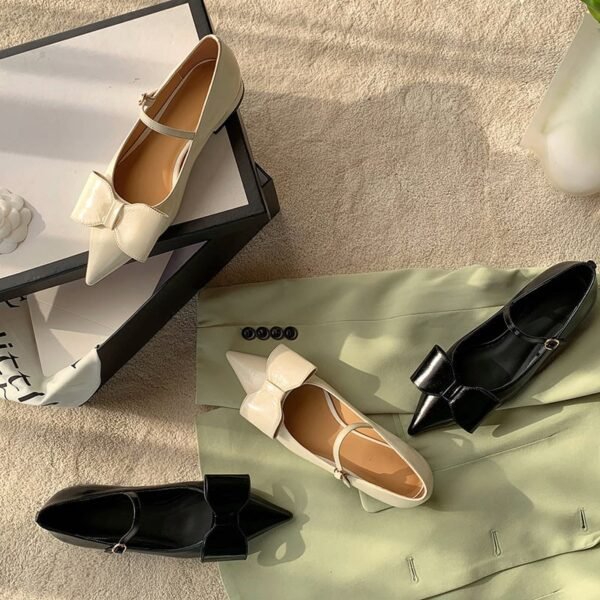 CHIKO Magena Pointy Toe Block Heels Mary Jane Shoes