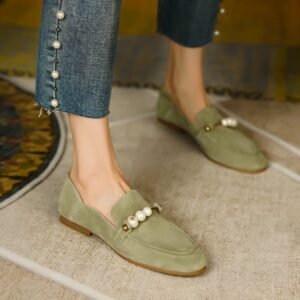 CHIKO Undine Round Toe Block Heels Loafer Flats