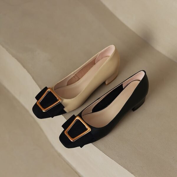 CHIKO Souzan Square Toe Block Heels Pumps Shoes