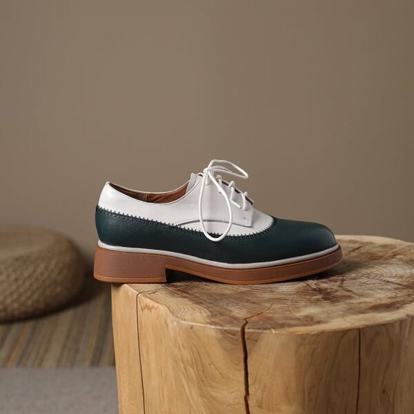 CHIKO Aleaha Round Toe Block Heels Oxfords Shoes - Image 2