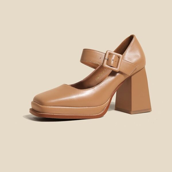 CHIKO Zonta Square Toe Block Heels Mary Jane Shoes - Image 2