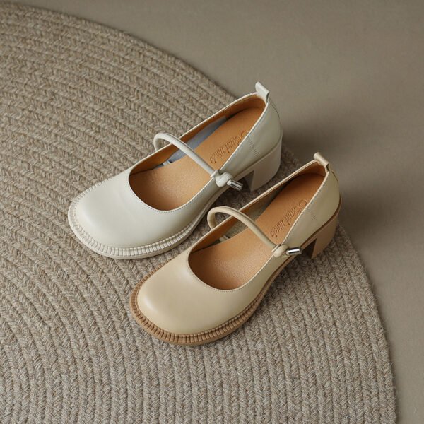 CHIKO Macey Round Toe Block Heels Mary Jane Shoes - Image 2