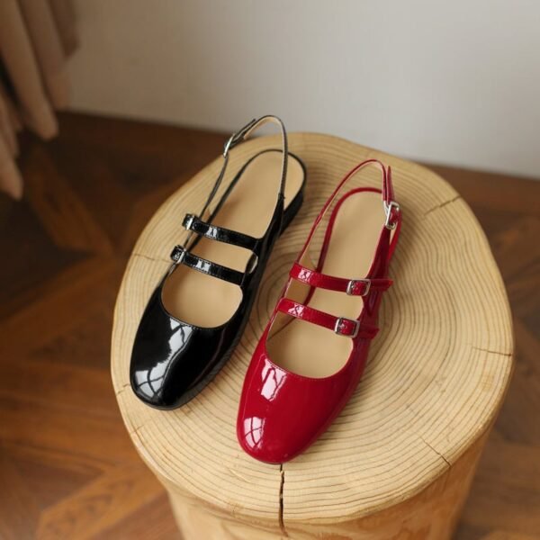 CHIKO Hortensia Round Toe Block Heels Slingback Shoes - Image 2