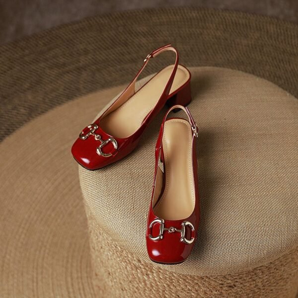 CHIKO Jereni Square Toe Block Heels Slingback Shoes - Image 2