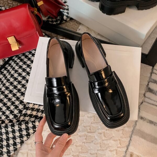CHIKO Fernanda Square Toe Block Heels Loafers Shoes - Image 2