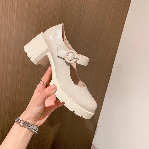 CHIKO Aniya Round Toe Block Heels Mary Jane Shoes - Image 2
