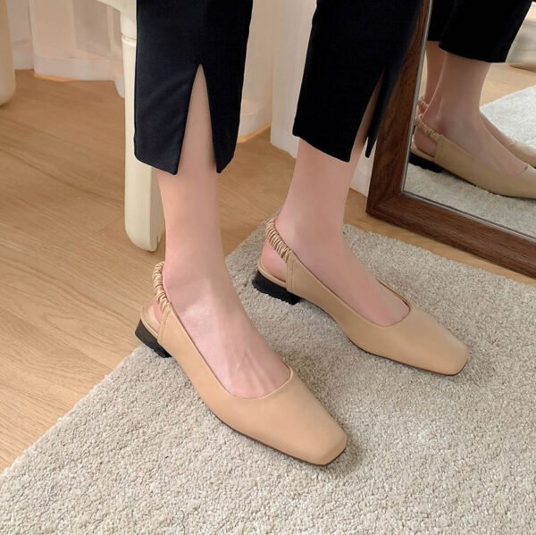 CHIKO Niranjana Square Toe Block Heels Slingback Shoes - Image 2