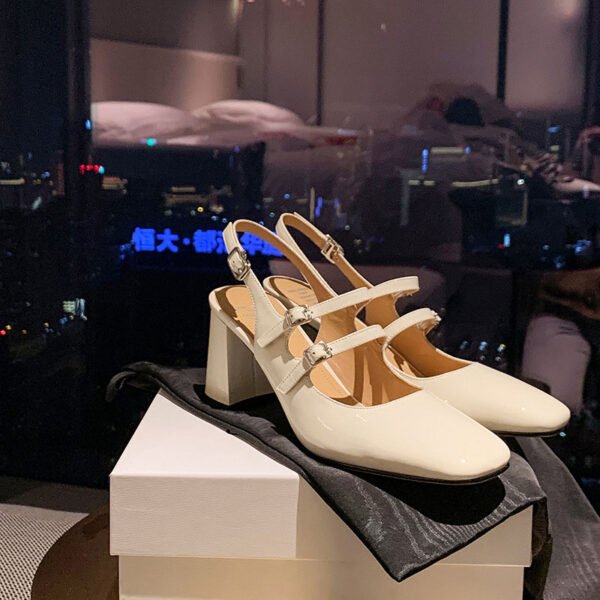 CHIKO Marina Square Toe Block Heels Slingback Shoes - Image 2