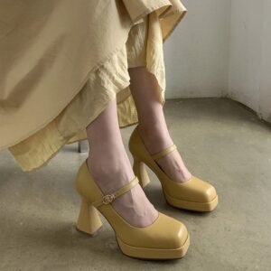 CHIKO Raisa Square Toe Chunky Heels Mary Jane Shoes