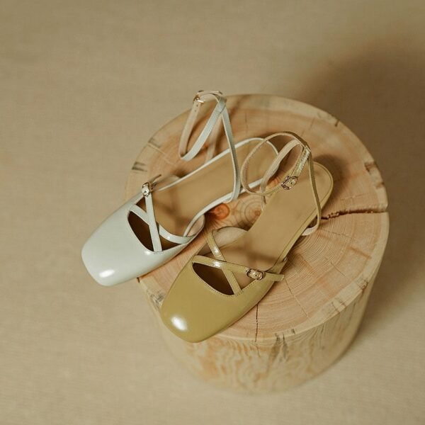 CHIKO Sanya Square Toe Block Heels Slingback Shoes - Image 2
