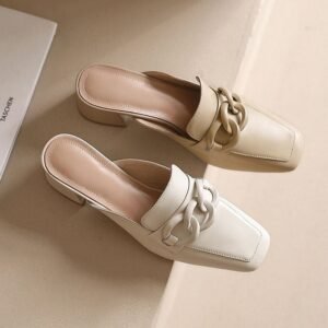 CHIKO Celsey Square Toe Block Heels Clogs/Mules Shoes