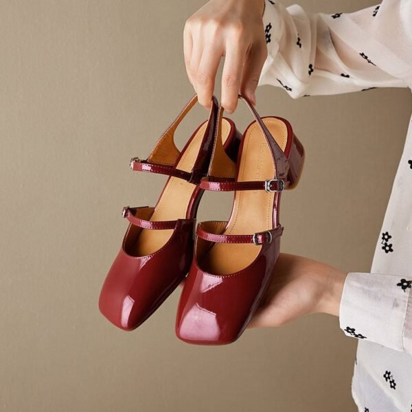 CHIKO Ansley Square Toe Block Heels Slingback Shoes - Image 2