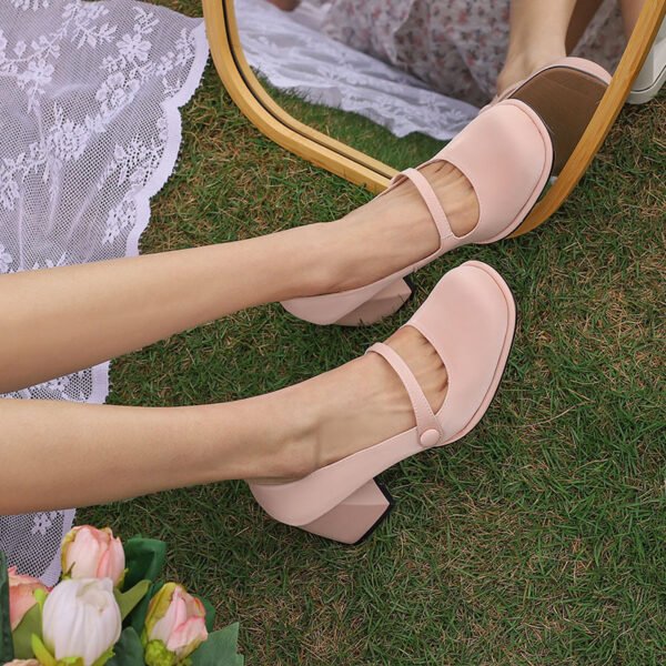 CHIKO Majorie Square Toe Block Heels Mary Jane Shoes - Image 2