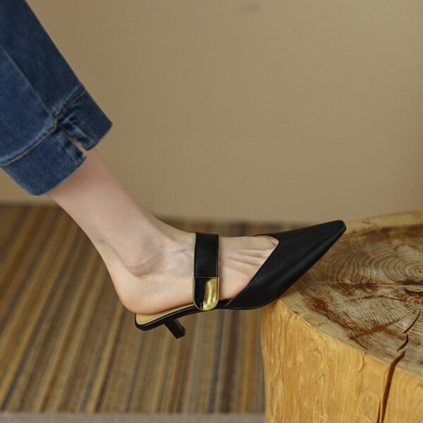 CHIKO Haneen Pointy Toe Kitten Heels Clogs/Mules Shoes - Image 2