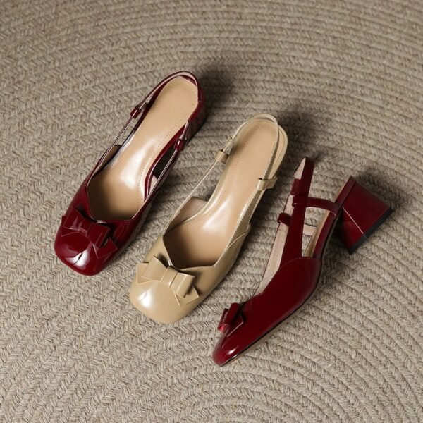 CHIKO Alameda Square Toe Block Heels Slingback Shoes