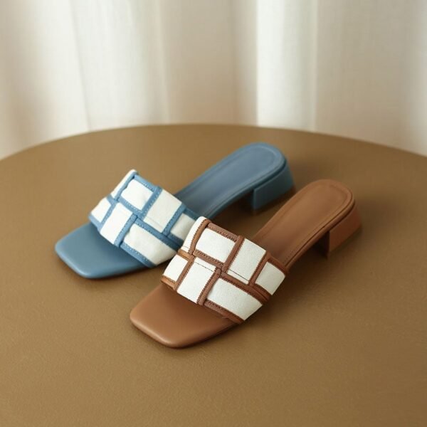 CHIKO Abrahan Open Toe Block Heels Slides Sandals