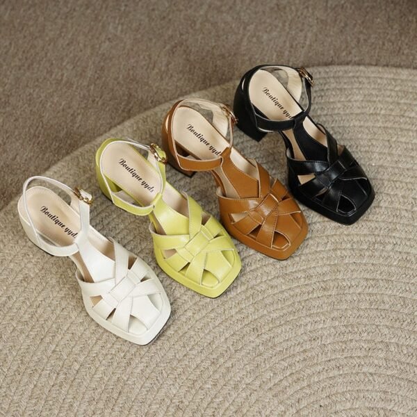 CHIKO Lala Square Toe Block Heels Platforms Sandals - Image 2