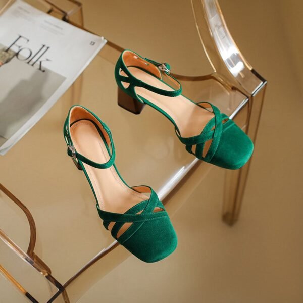 CHIKO Abelardo Square Toe Block Heels Pumps Shoes - Image 2